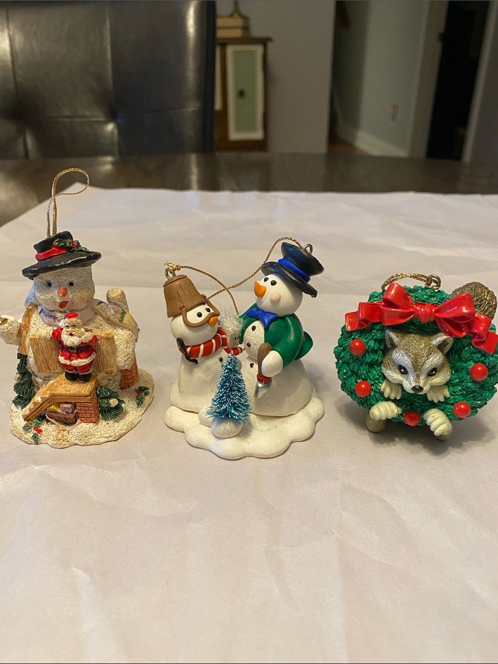 An assortment of Christmas ornaments